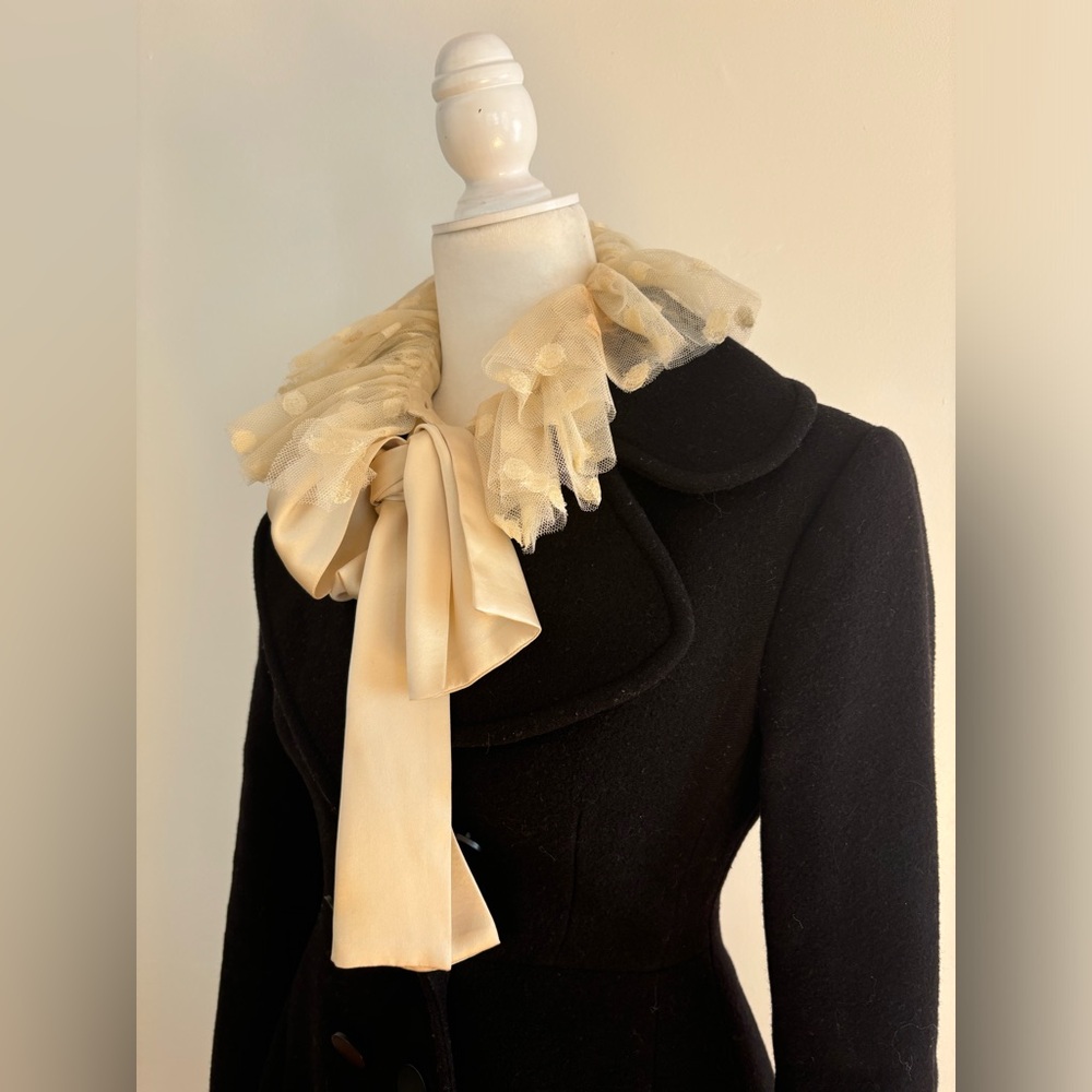 Vintage Mary Ann Restivo Silk Blouse Pierrot Collar Size 10 - Picture 7 of 16